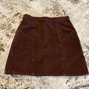 ASOS Design brown corduroy mini skirt